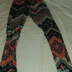 Black colorful leggings